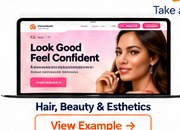 Beauty and esthetics website sample